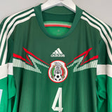Shop 2014/15 MEXICO R.MARQUEZ #4 L/S HOME SHIRT (L) ADIDAS, classic football shirts, vintage football shirts & retro soccer jerseys at Cult Kits