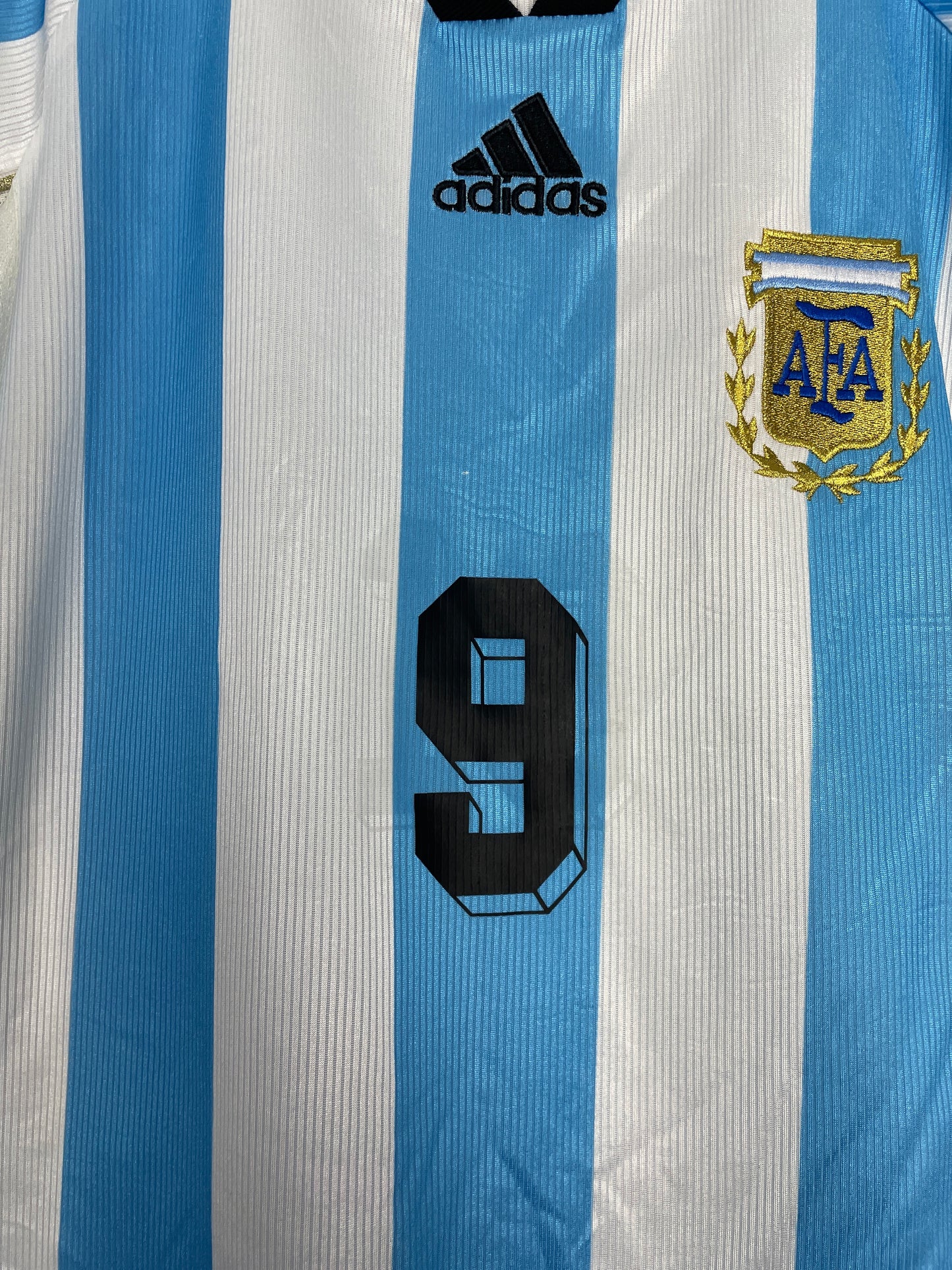 1998/99 ARGENTINA BATISTUTA #9 HOME SHIRT (L) ADIDAS
