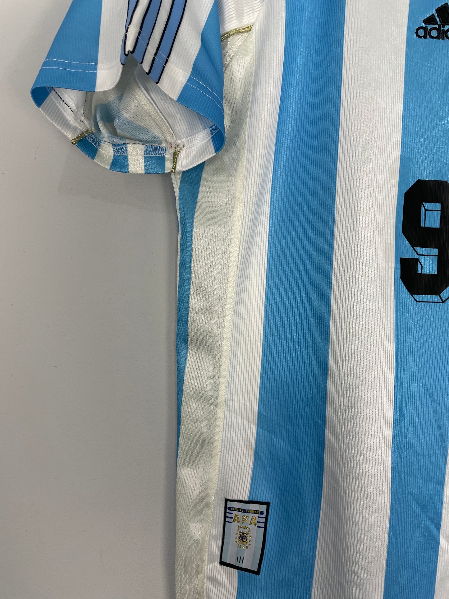 1998/99 ARGENTINA BATISTUTA #9 HOME SHIRT (L) ADIDAS