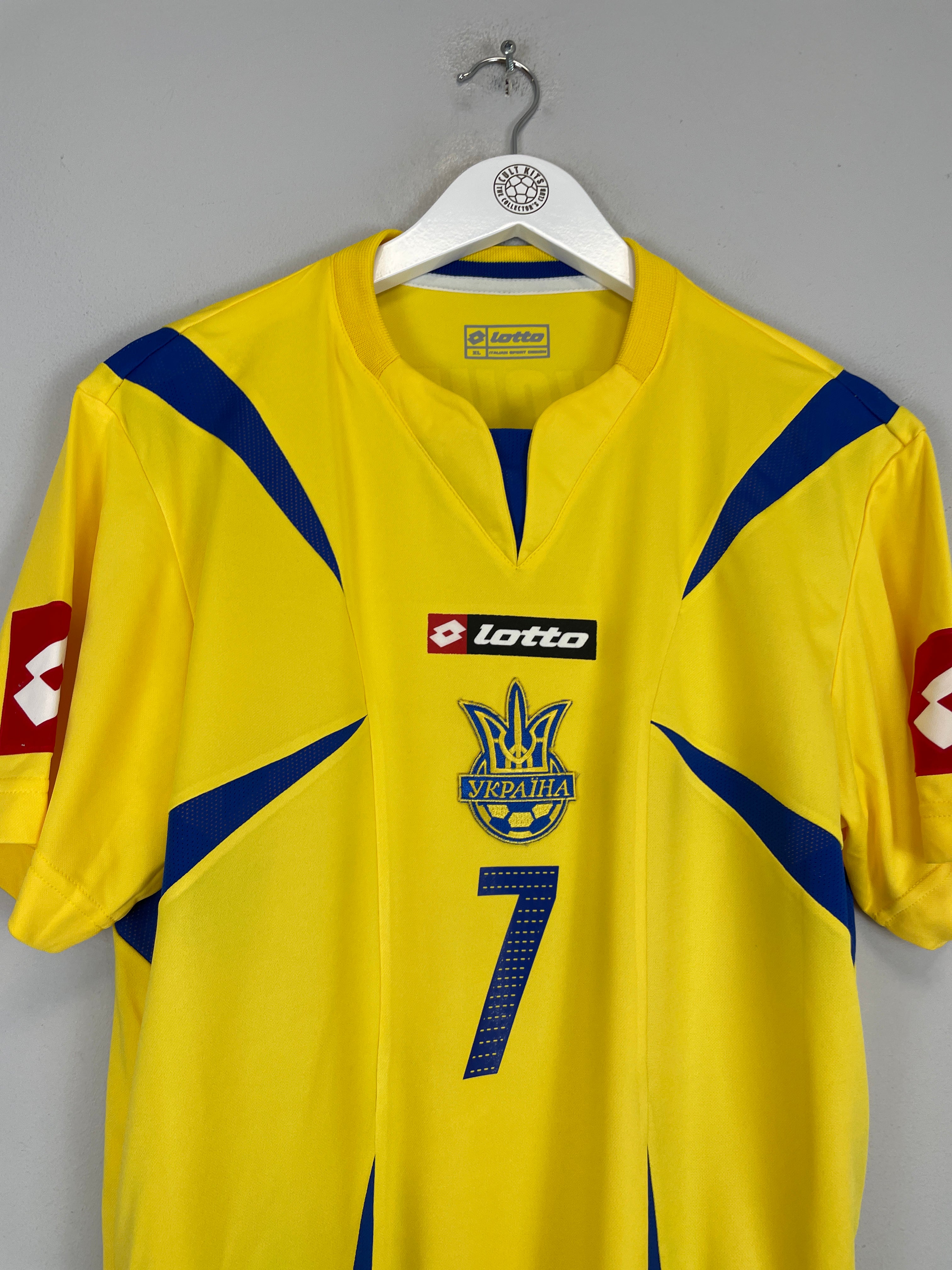 Shop 2006/08 UKRAINE SHEVCHENKO #7 HOME SHIRT (XL) LOTTO, classic football shirts, vintage football shirts & retro soccer jerseys at Cult Kits