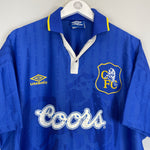 Shop 1995/97 CHELSEA HOME SHIRT (XL) UMBRO, classic football shirts, vintage football shirts & retro soccer jerseys at Cult Kits