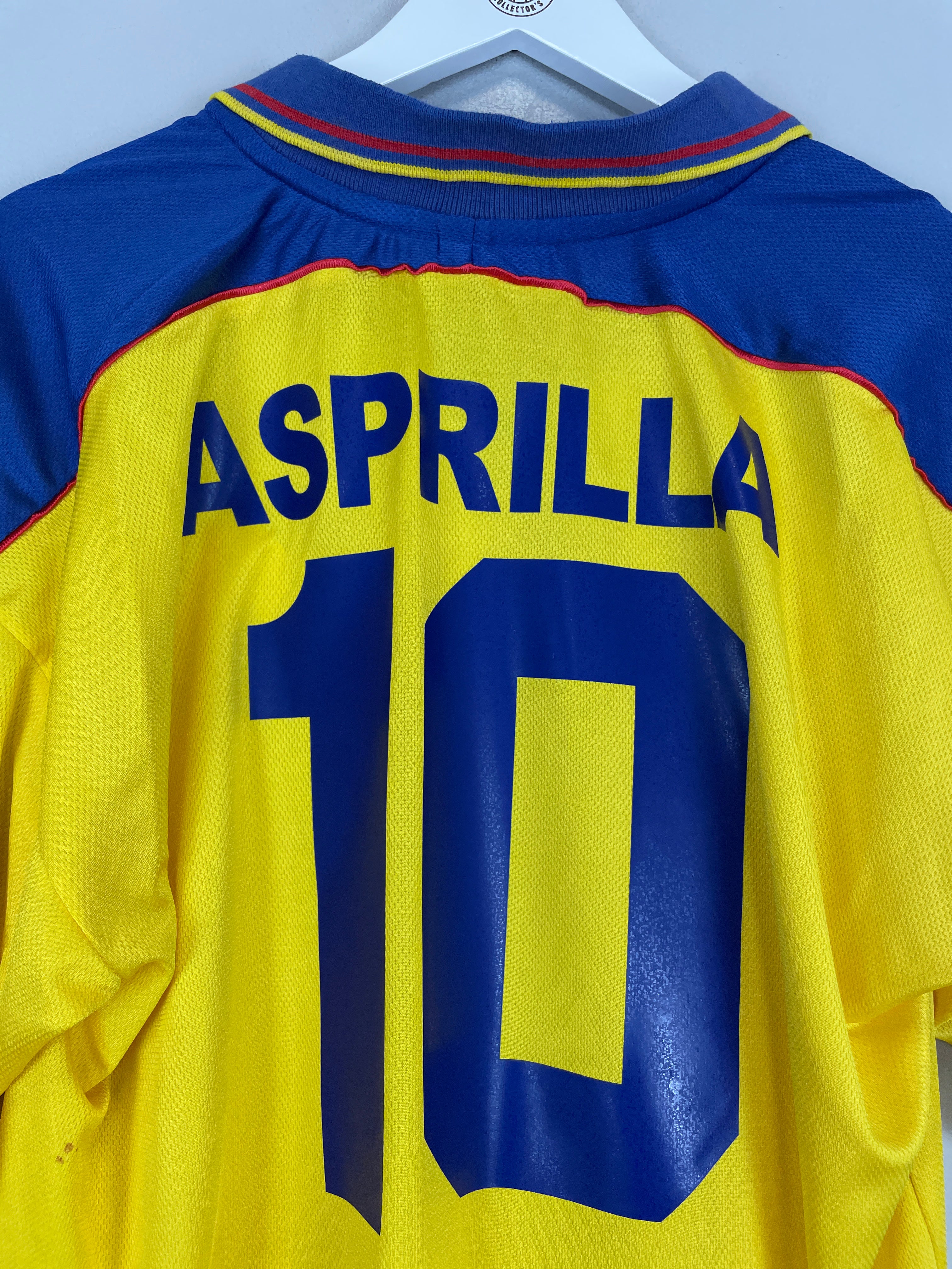 Shop 1997/98 COLOMBIA ASPRILLA #10 HOME SHIRT (XL) REEBOK, classic football shirts, vintage football shirts & retro soccer jerseys at Cult Kits