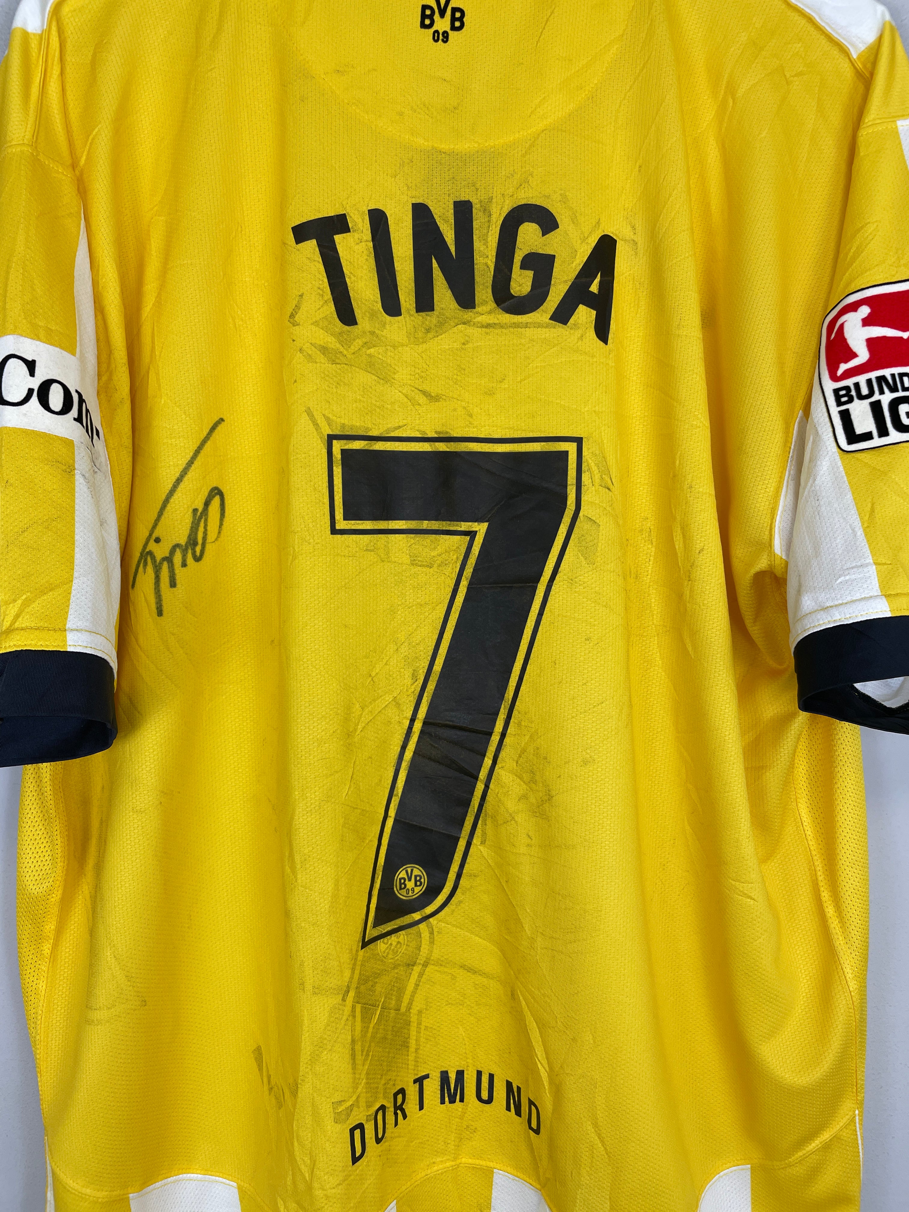 Shop 2006/07 DORTMUND TINGA #7 *MATCH ISSUED + SIGNED* HOME SHIRT (XXL) NIKE, classic football shirts, vintage football shirts & retro soccer jerseys at Cult Kits