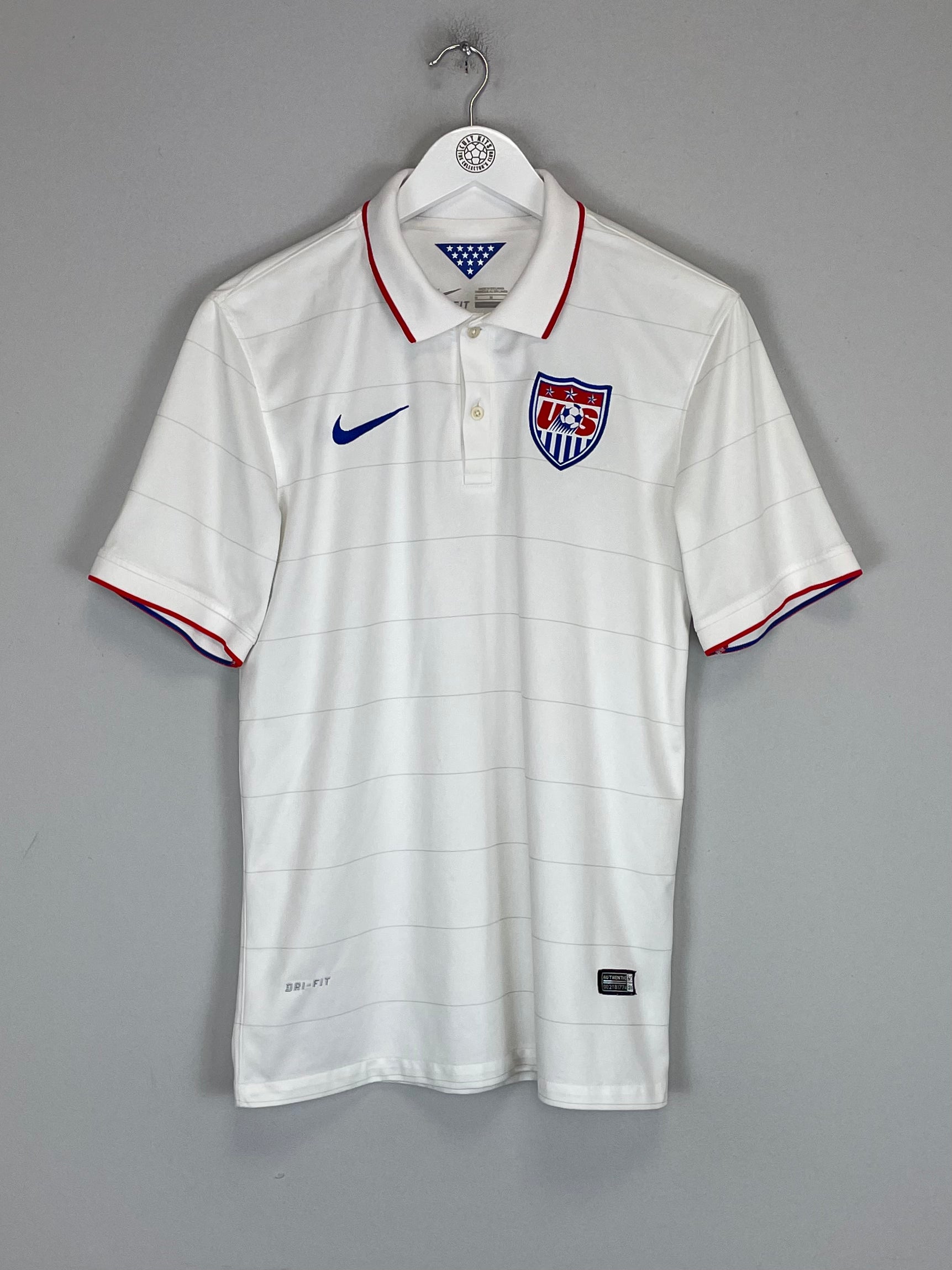Shop 2014/15 USA HOME SHIRT (M) NIKE, classic football shirts, vintage football shirts & retro soccer jerseys at Cult Kits