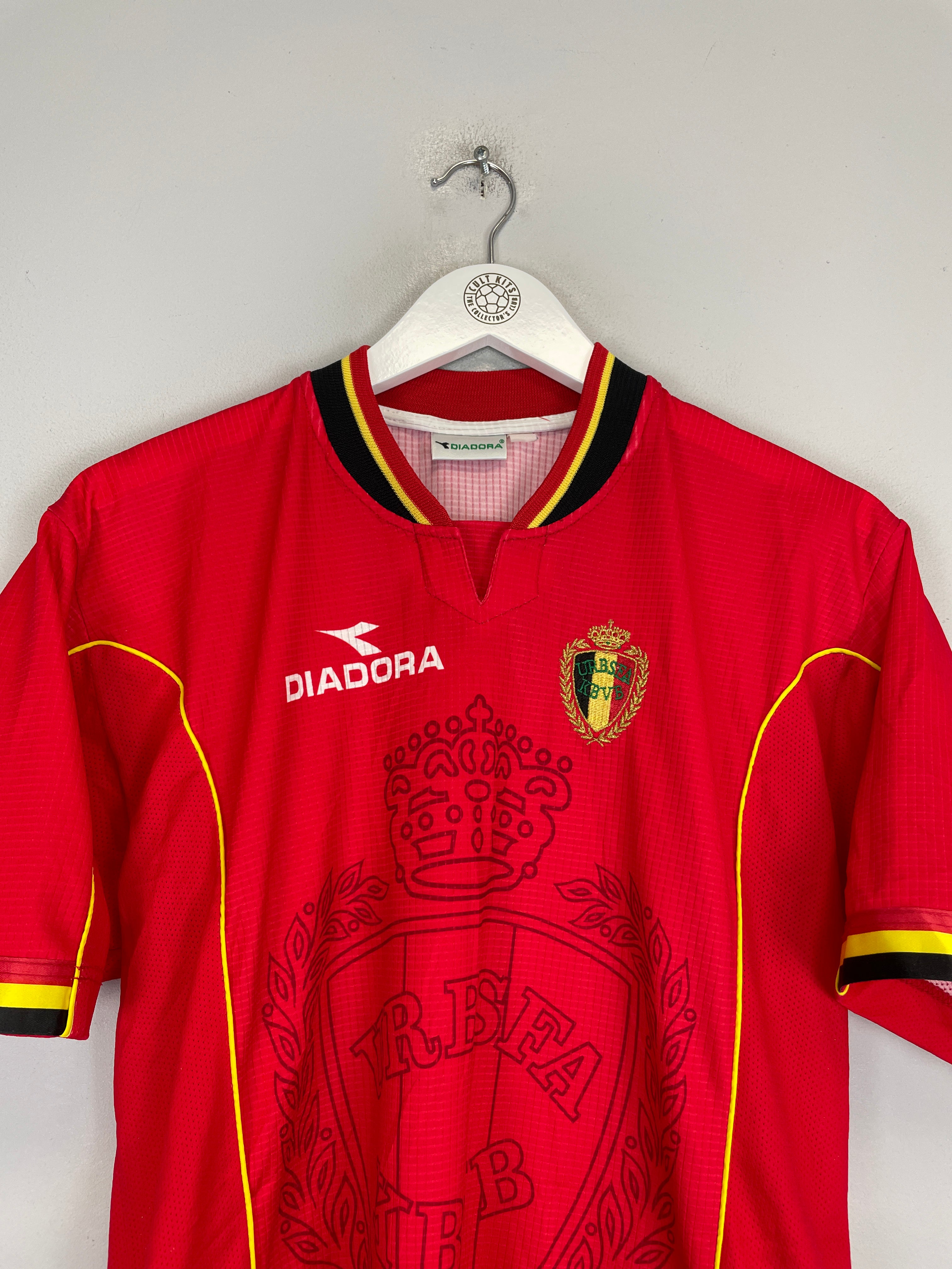 Shop 1997/98 BELGIUM HOME SHIRT (M) DIADORA, classic football shirts, vintage football shirts & retro soccer jerseys at Cult Kits
