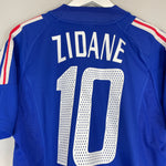 Shop 2002/04 FRANCE ZIDANE #10 HOME SHIRT (M) ADIDAS, classic football shirts, vintage football shirts & retro soccer jerseys at Cult Kits