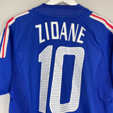 Shop 2002/04 FRANCE ZIDANE #10 HOME SHIRT (M) ADIDAS, classic football shirts, vintage football shirts & retro soccer jerseys at Cult Kits