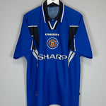 Shop 1996/98 MANCHESTER UNITED BECKHAM #10 THIRD SHIRT (XL) UMBRO, classic football shirts, vintage football shirts & retro soccer jerseys at Cult Kits