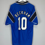 Shop 1996/98 MANCHESTER UNITED BECKHAM #10 THIRD SHIRT (XL) UMBRO, classic football shirts, vintage football shirts & retro soccer jerseys at Cult Kits