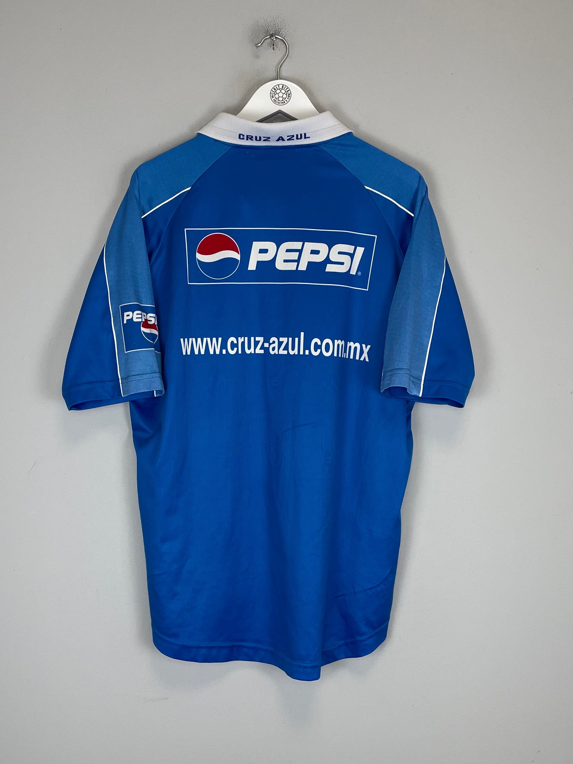 Shop 2001/02 CRUZ AZUL HOME SHIRT (L) FILA, classic football shirts, vintage football shirts & retro soccer jerseys at Cult Kits