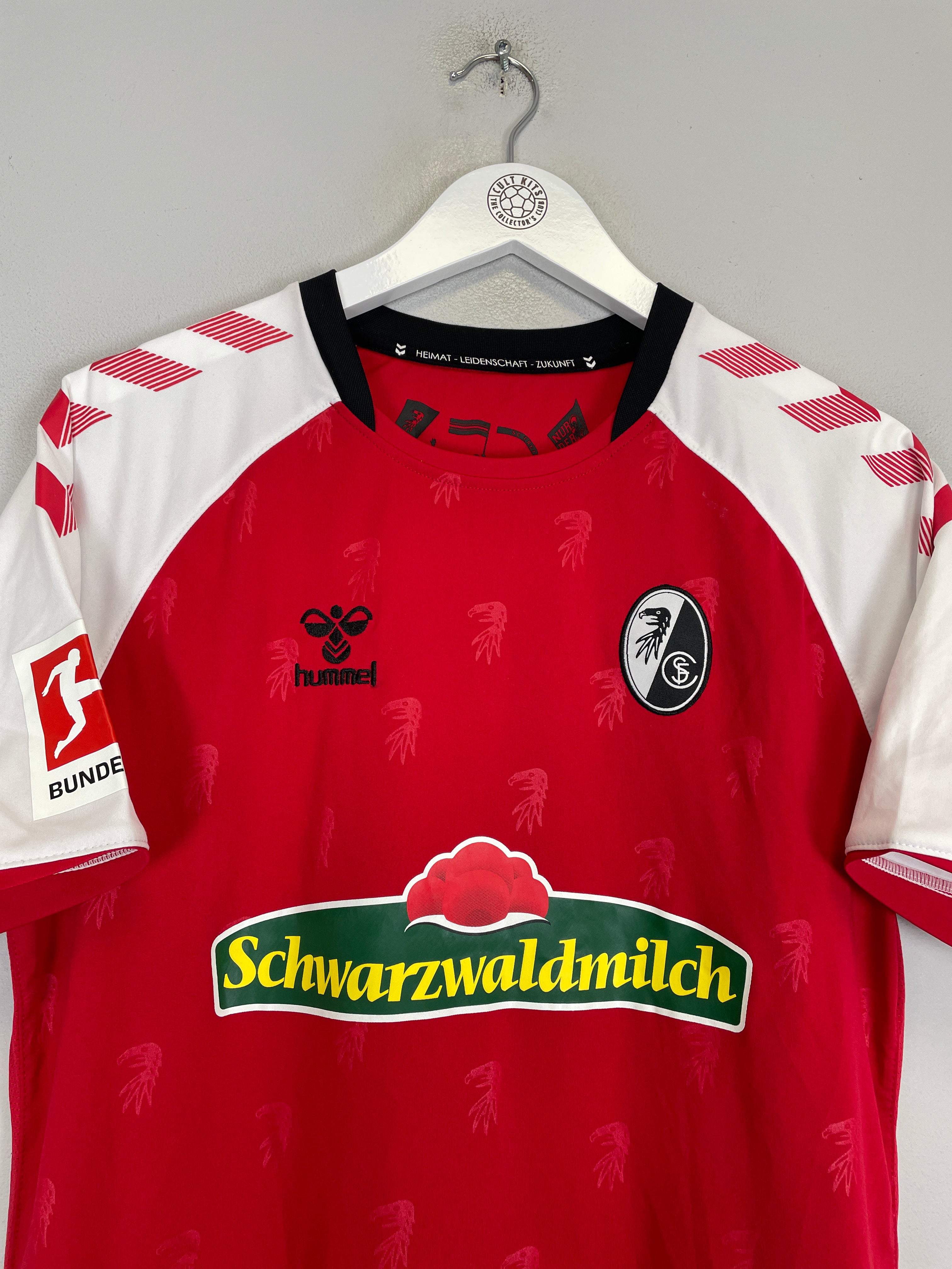 Shop 2020/21 FREIBURG KWON #28 HOME SHIRT (M) HUMMEL, classic football shirts, vintage football shirts & retro soccer jerseys at Cult Kits