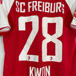 Shop 2020/21 FREIBURG KWON #28 HOME SHIRT (M) HUMMEL, classic football shirts, vintage football shirts & retro soccer jerseys at Cult Kits
