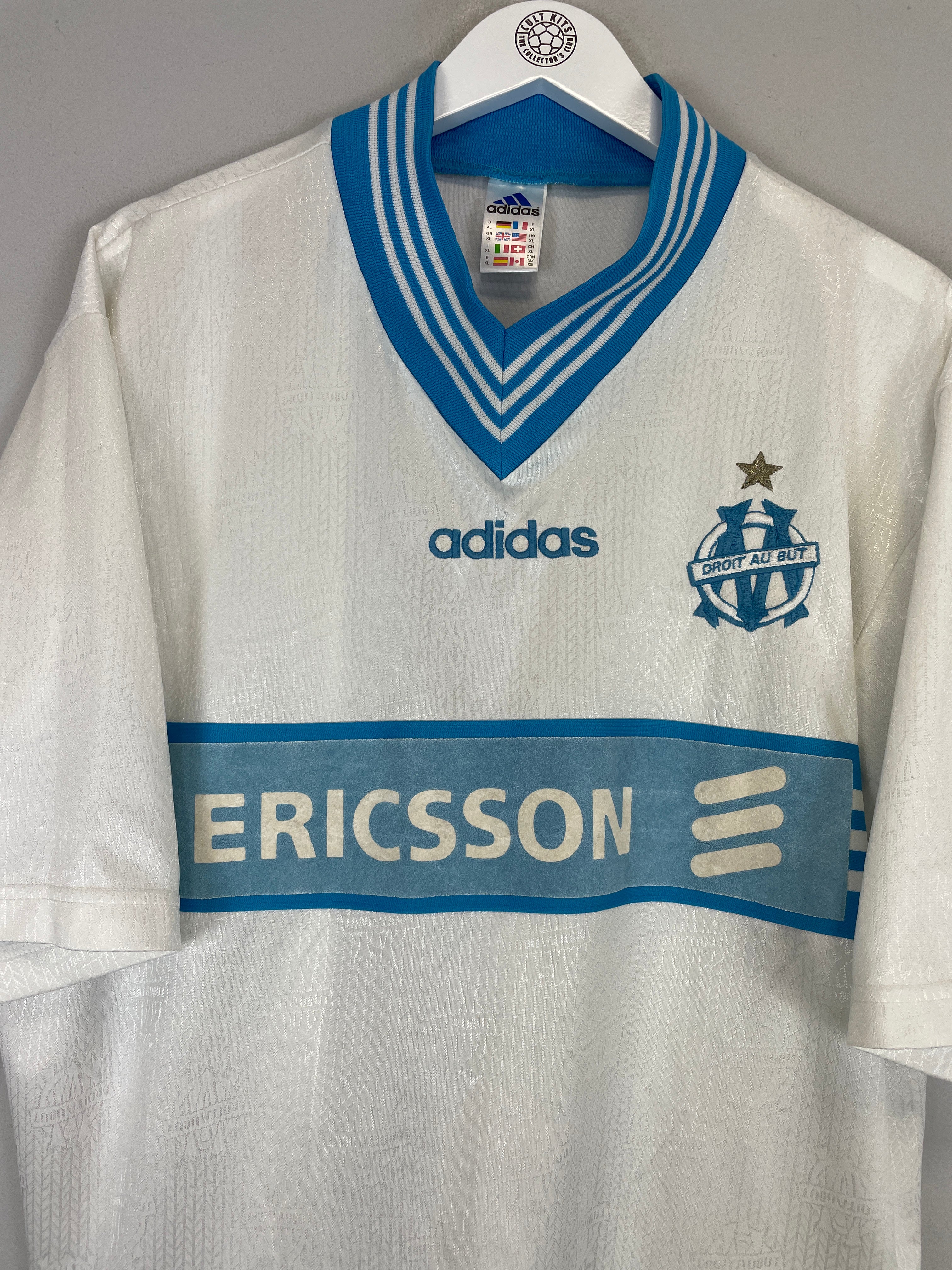 Shop 1997/98 MARSEILLE HOME SHIRT (XL) ADIDAS, classic football shirts, vintage football shirts & retro soccer jerseys at Cult Kits