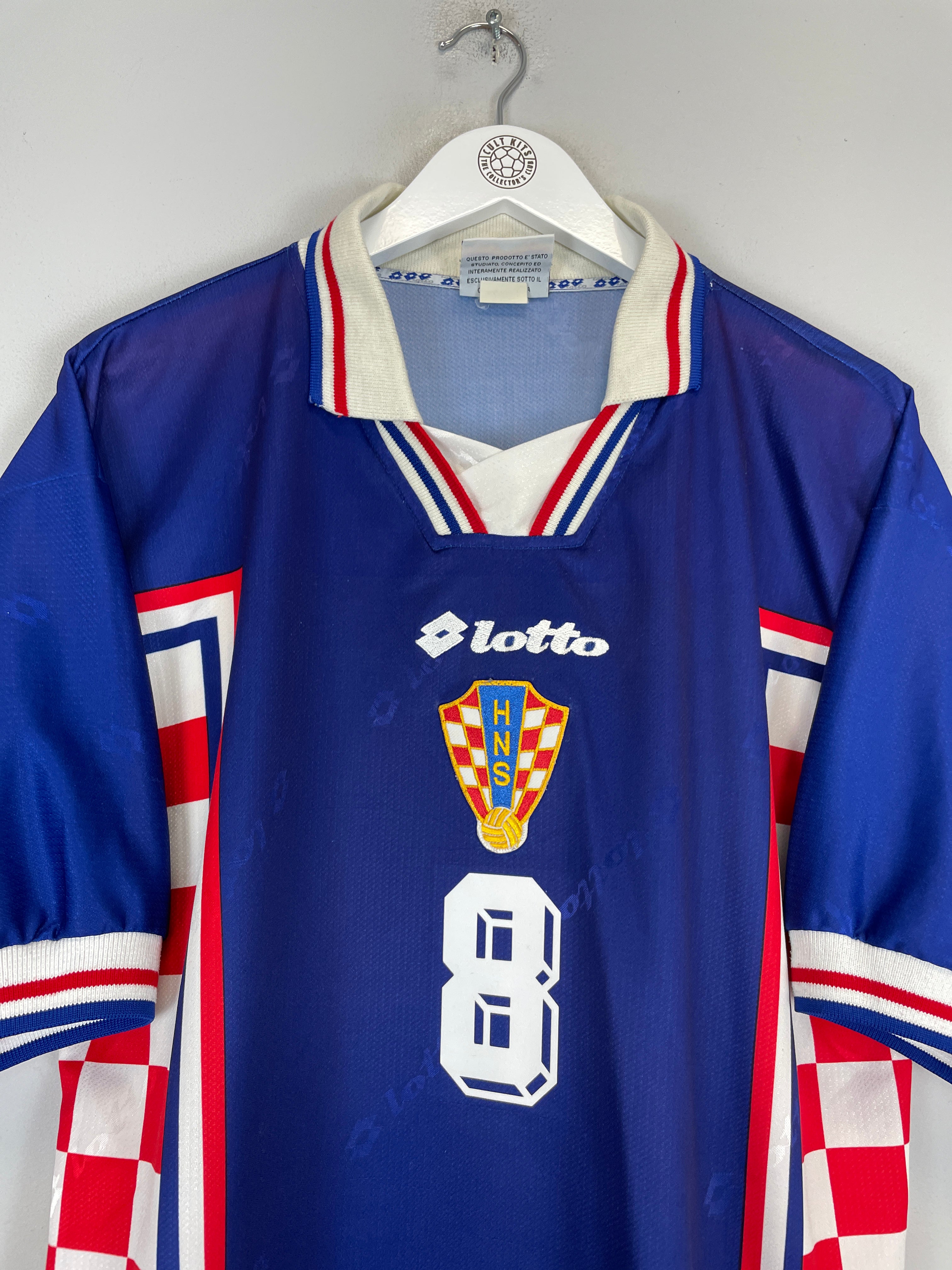 Shop 1998/00 CROATIA PROSINECKI #8 AWAY SHIRT (L) LOTTO, classic football shirts, vintage football shirts & retro soccer jerseys at Cult Kits