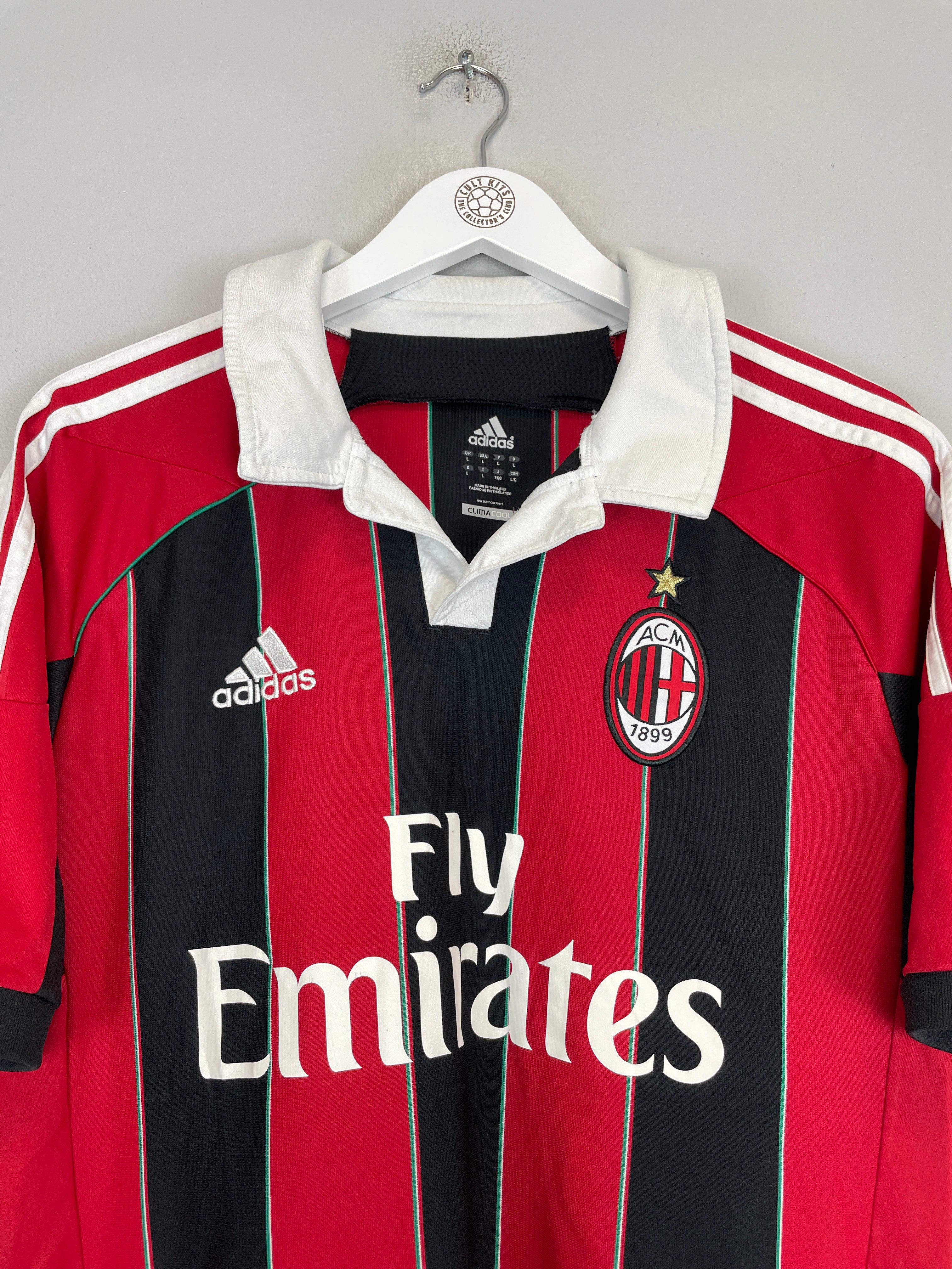 Shop 2012/13 AC MILAN PRINCE #10 HOME SHIRT (L) ADIDAS, classic football shirts, vintage football shirts & retro soccer jerseys at Cult Kits