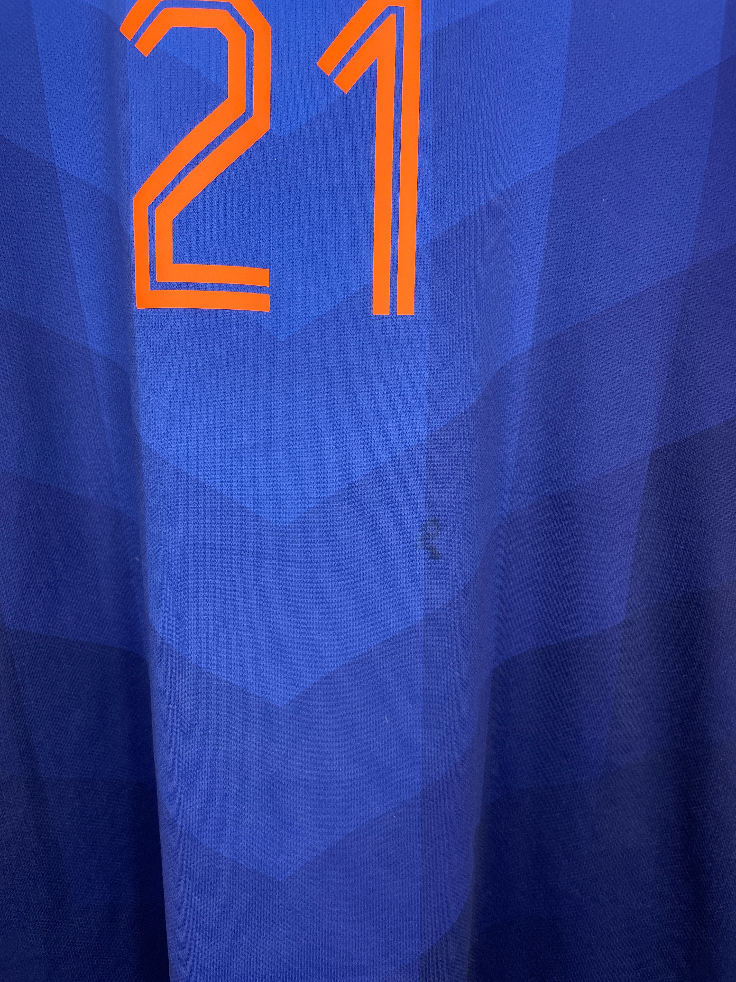 Shop 2014/15 NETHERLANDS MEMPHIS #21 AWAY SHIRT (XL) NIKE, classic football shirts, vintage football shirts & retro soccer jerseys at Cult Kits
