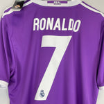 Shop 2017/18 REAL MADRID RONALDO #7 *BNWT* AWAY SHIRT (L) ADIDAS, classic football shirts, vintage football shirts & retro soccer jerseys at Cult Kits
