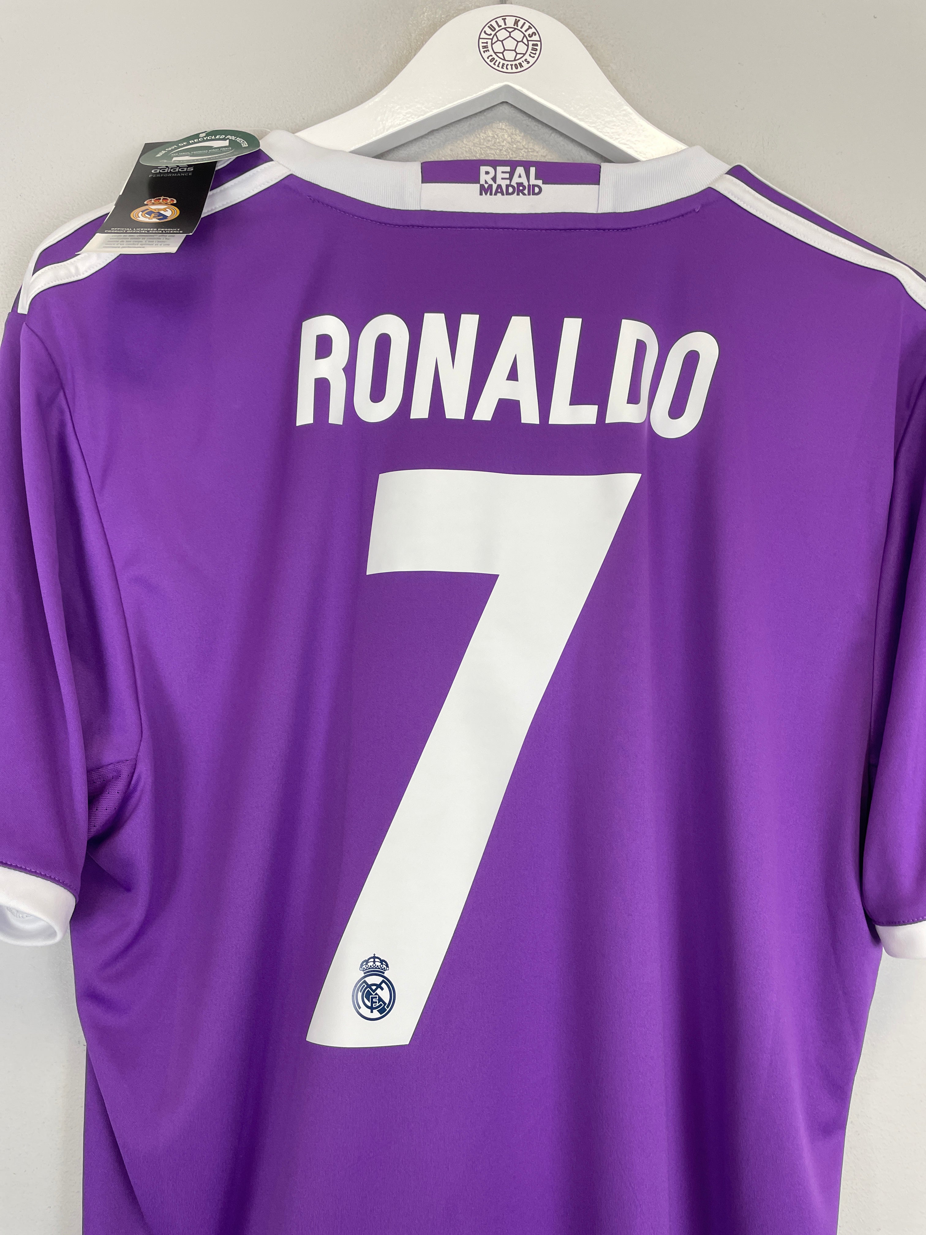 Shop 2017/18 REAL MADRID RONALDO #7 *BNWT* AWAY SHIRT (L) ADIDAS, classic football shirts, vintage football shirts & retro soccer jerseys at Cult Kits