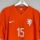 Shop 2014/15 NETHERLANDS KUYT #15 HOME SHIRT (XL) NIKE, classic football shirts, vintage football shirts & retro soccer jerseys at Cult Kits