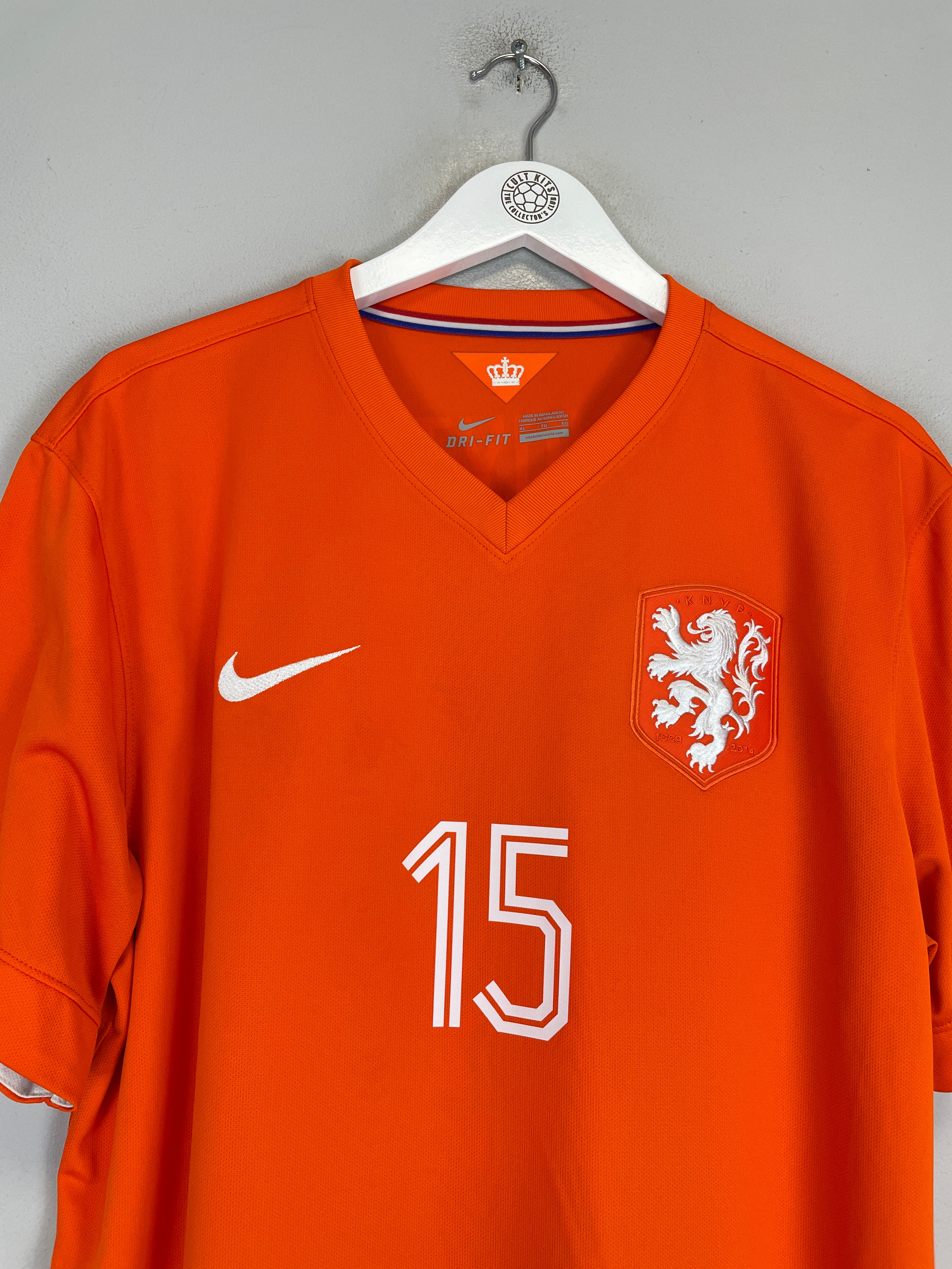 Shop 2014/15 NETHERLANDS KUYT #15 HOME SHIRT (XL) NIKE, classic football shirts, vintage football shirts & retro soccer jerseys at Cult Kits