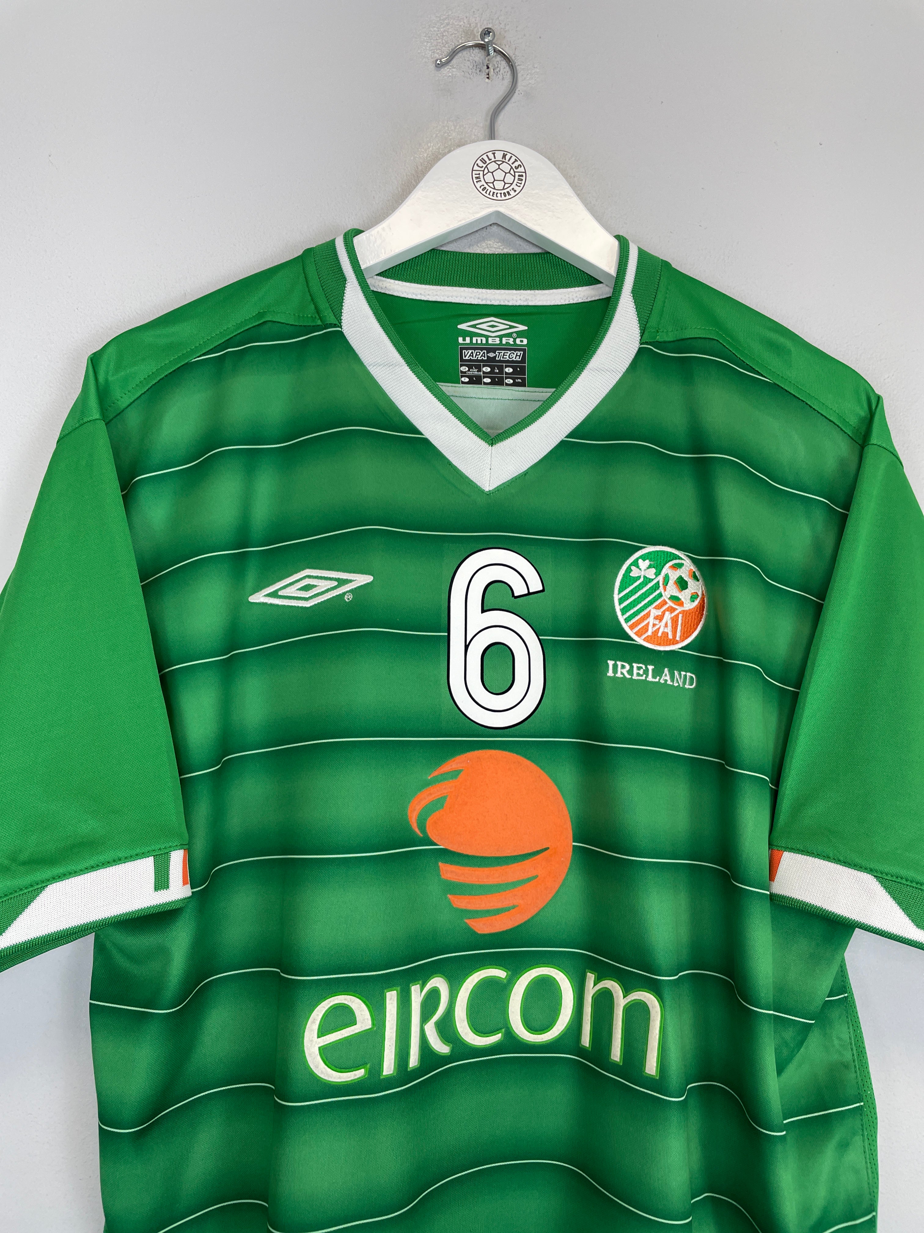 Shop 2003/04 IRELAND KEANE #6 HOME SHIRT (L) UMBRO, classic football shirts, vintage football shirts & retro soccer jerseys at Cult Kits