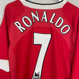 Shop 2004/05 MANCHESTER UNITED RONALDO #7 L/S HOME SHIRT (L) NIKE, classic football shirts, vintage football shirts & retro soccer jerseys at Cult Kits
