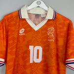Shop 1994 NETHERLANDS BERGKAMP #10 HOME SHIRT (L) LOTTO, classic football shirts, vintage football shirts & retro soccer jerseys at Cult Kits