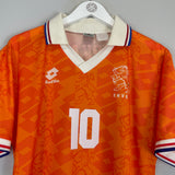 Shop 1994 NETHERLANDS BERGKAMP #10 HOME SHIRT (L) LOTTO, classic football shirts, vintage football shirts & retro soccer jerseys at Cult Kits