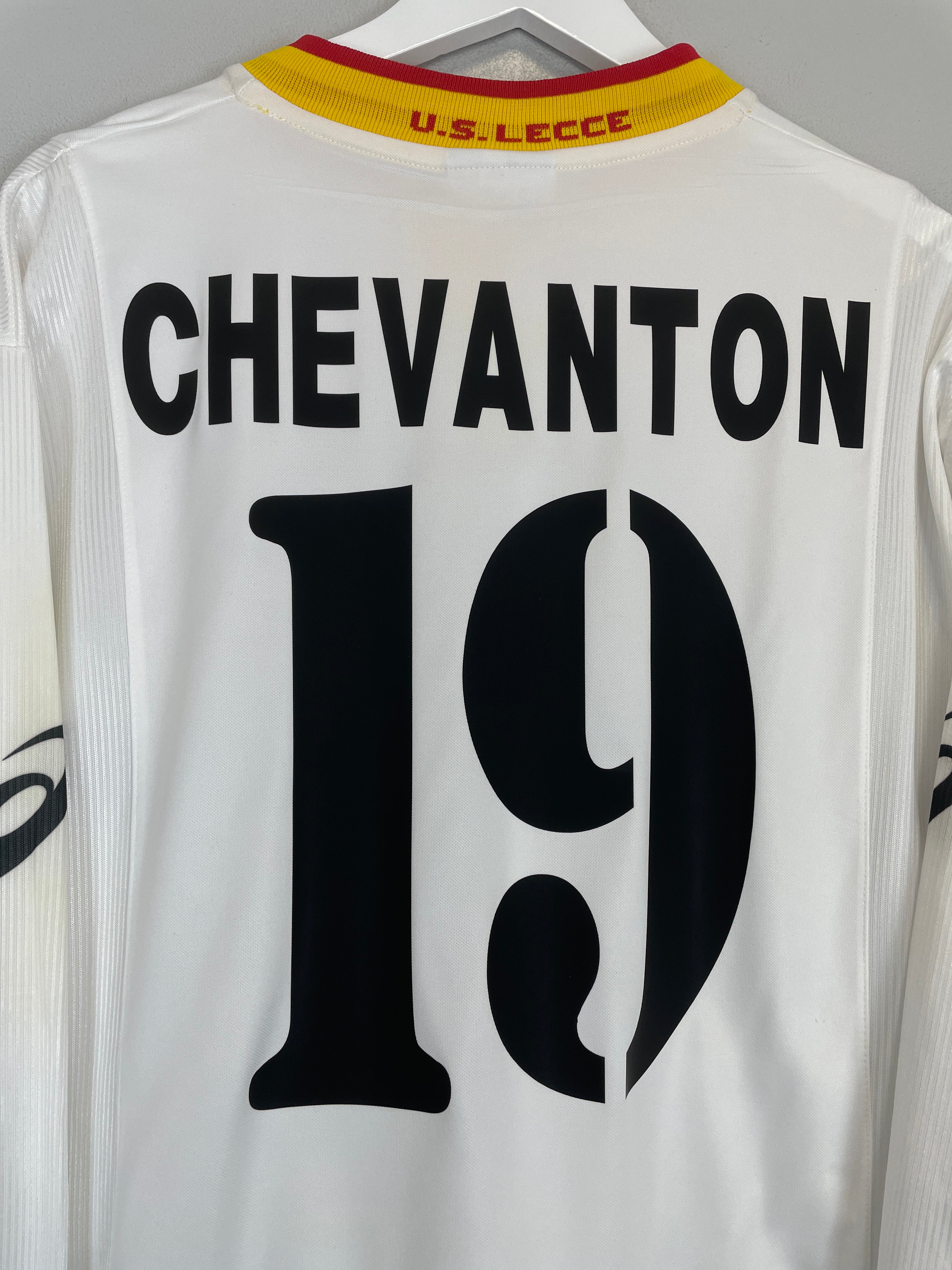 Shop 2002/03 LECCE CHEVANTON #19 AWAY SHIRT (XL) ASICS, classic football shirts, vintage football shirts & retro soccer jerseys at Cult Kits