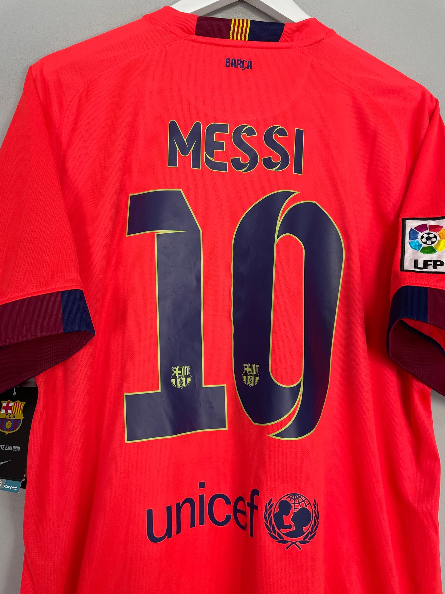 2014/15 BARCELONA MESSI #10 *BNWT* AWAY SHIRT (XL) NIKE