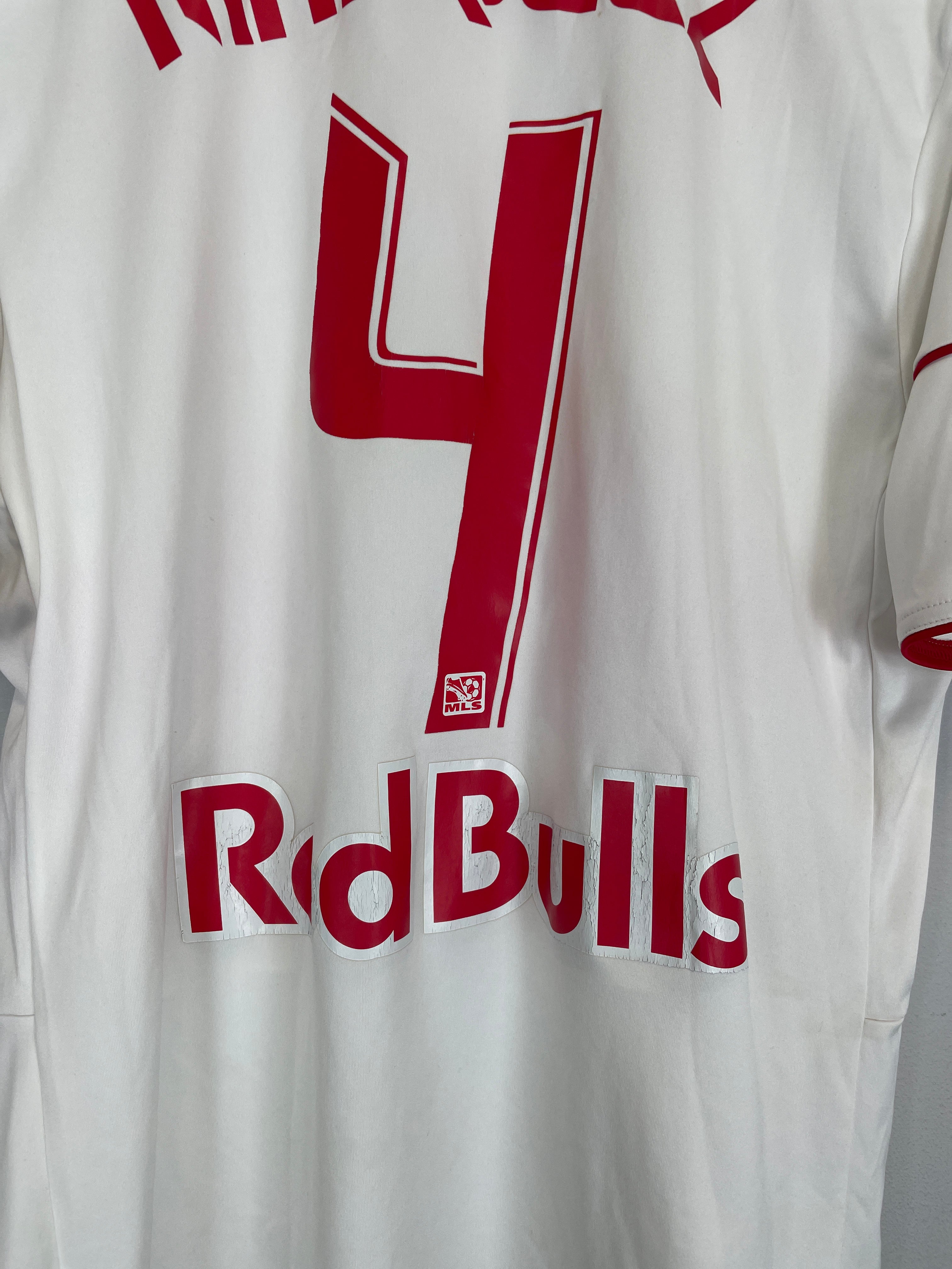 Shop 2010/11 NEW YORK RED BULLS R.MARQUEZ #4 HOME SHIRT (M) ADIDAS, classic football shirts, vintage football shirts & retro soccer jerseys at Cult Kits