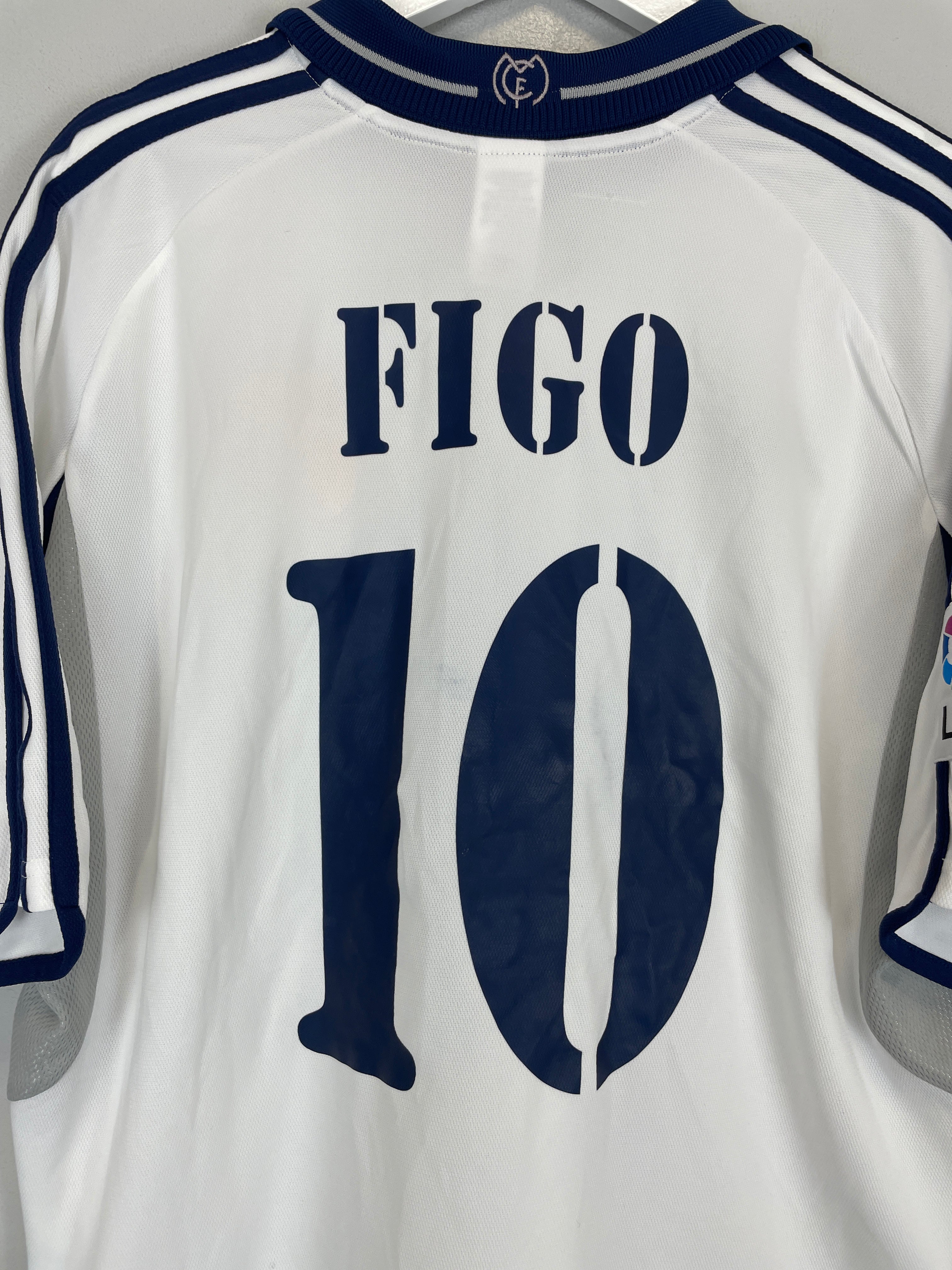 Shop 2000/01 REAL MADRID FIGO #10 HOME SHIRT (XL) ADIDAS, classic football shirts, vintage football shirts & retro soccer jerseys at Cult Kits