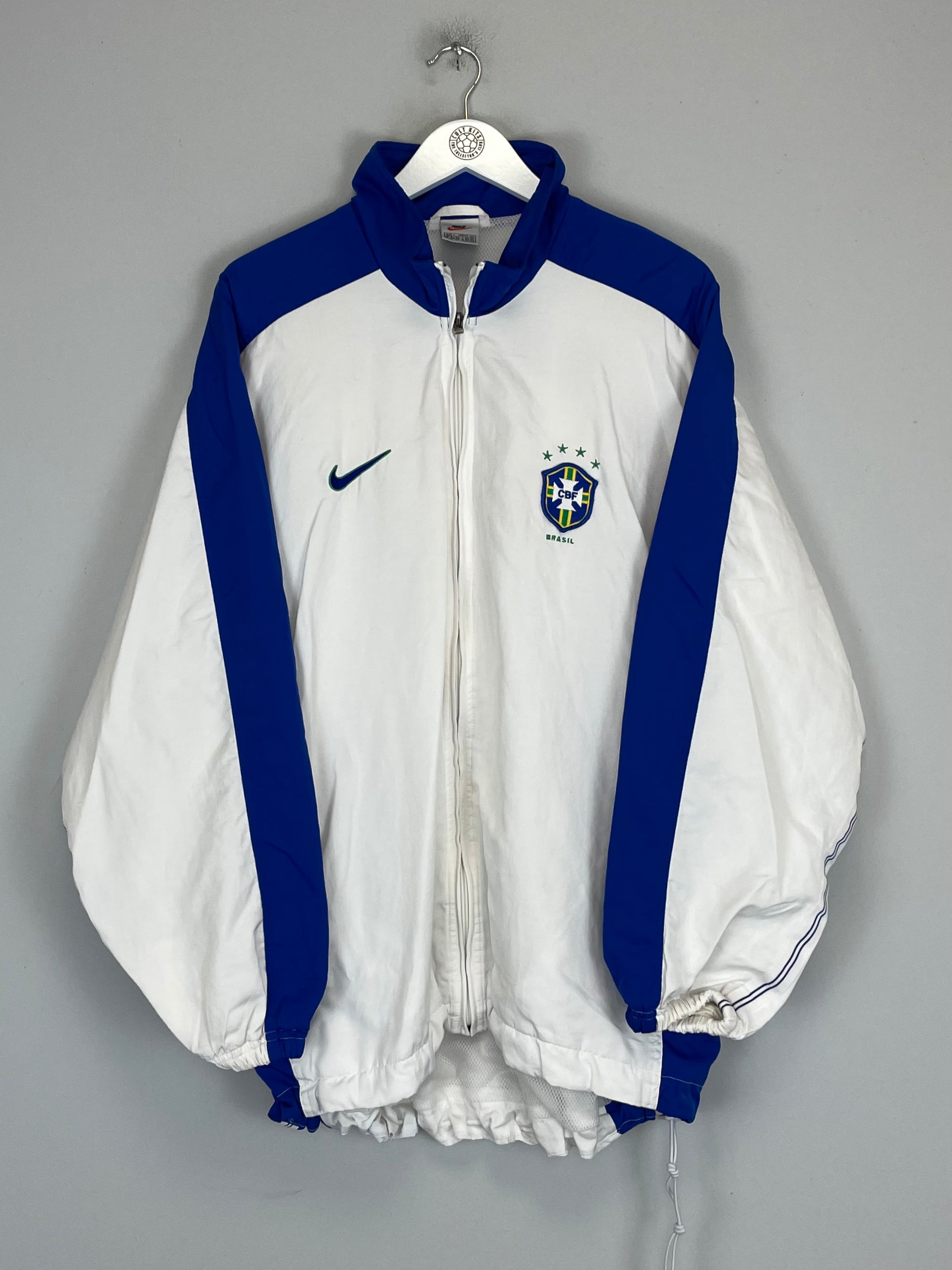 Shop 1998/00 BRAZIL TRACK JACKET (L) NIKE, classic football shirts, vintage football shirts & retro soccer jerseys at Cult Kits