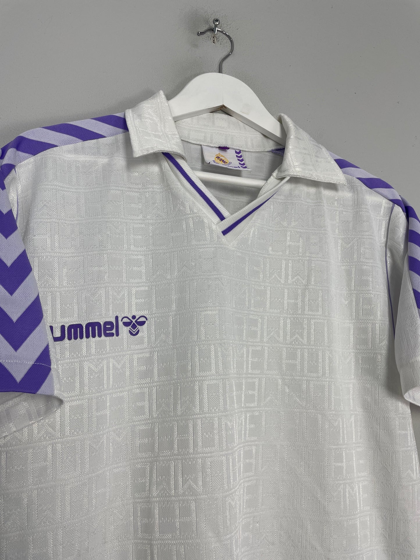 1988/90 REAL MADRID TEMPLATE/HOME SHIRT (M) HUMMEL