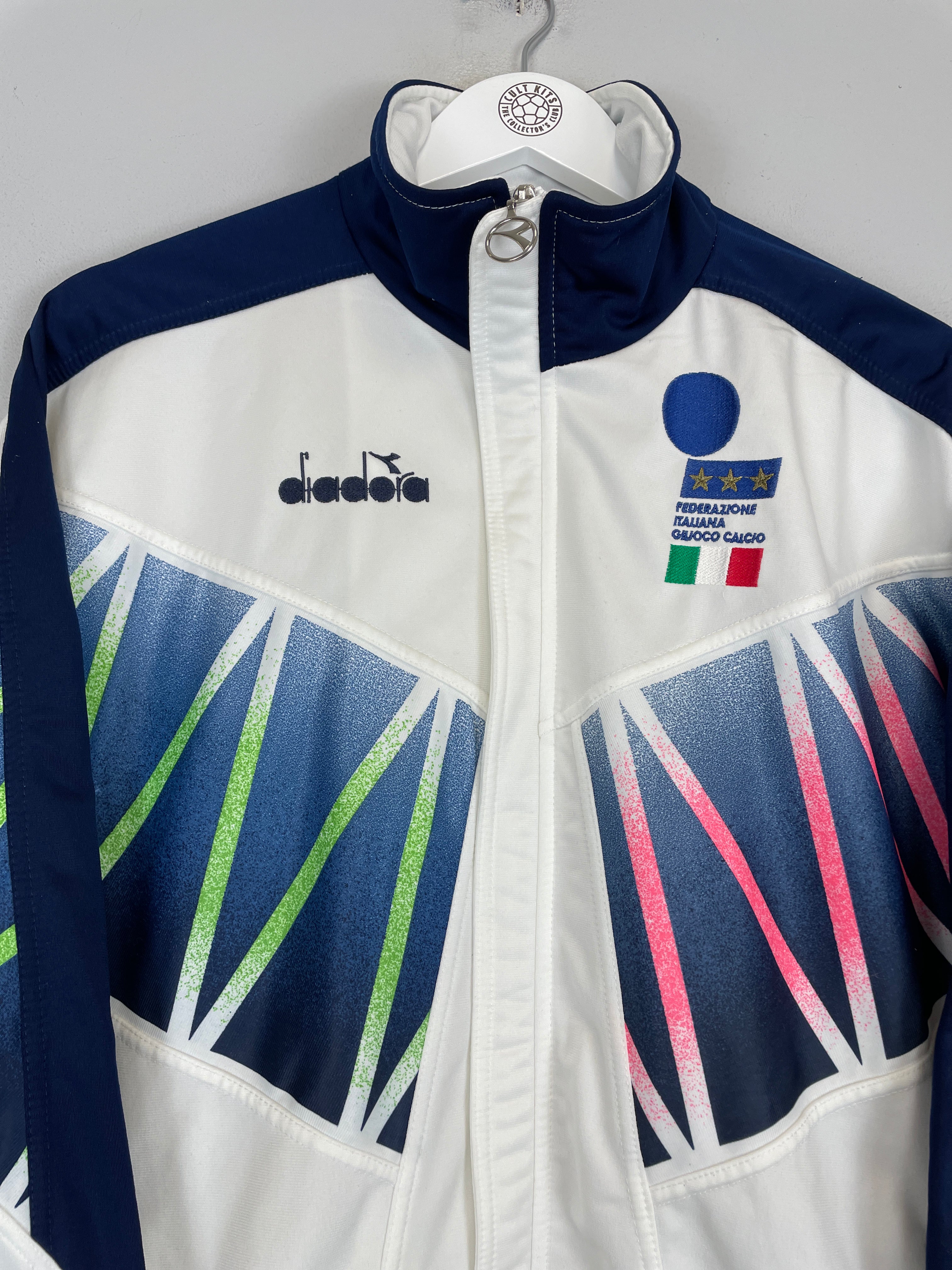 Shop 1994 ITALY TRACK JACKET (L) DIADORA, classic football shirts, vintage football shirts & retro soccer jerseys at Cult Kits