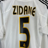Shop 2004/05 REAL MADRID ZIDANE #5 HOME SHIRT (S) ADIDAS, classic football shirts, vintage football shirts & retro soccer jerseys at Cult Kits