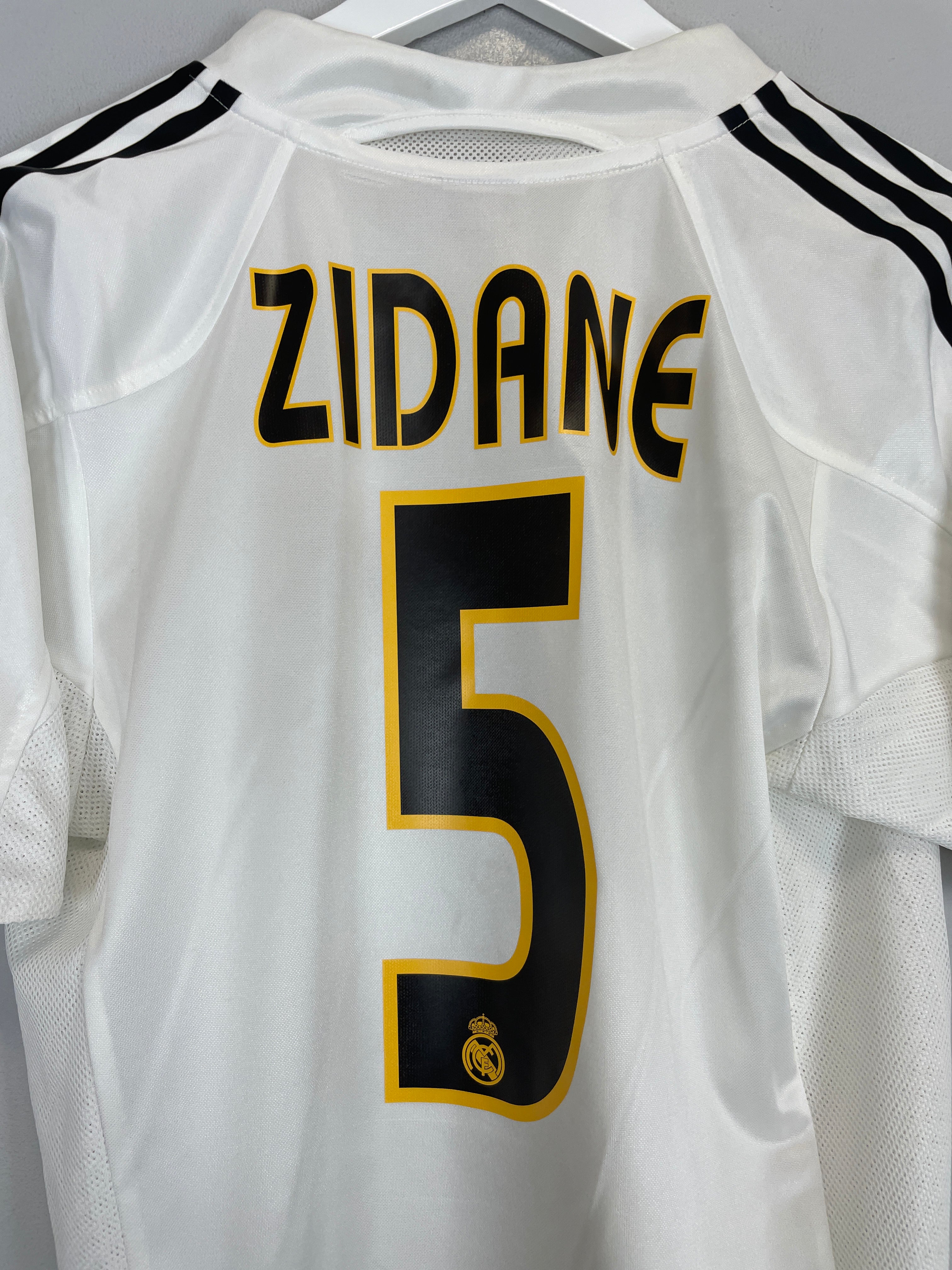 Shop 2004/05 REAL MADRID ZIDANE #5 HOME SHIRT (S) ADIDAS, classic football shirts, vintage football shirts & retro soccer jerseys at Cult Kits