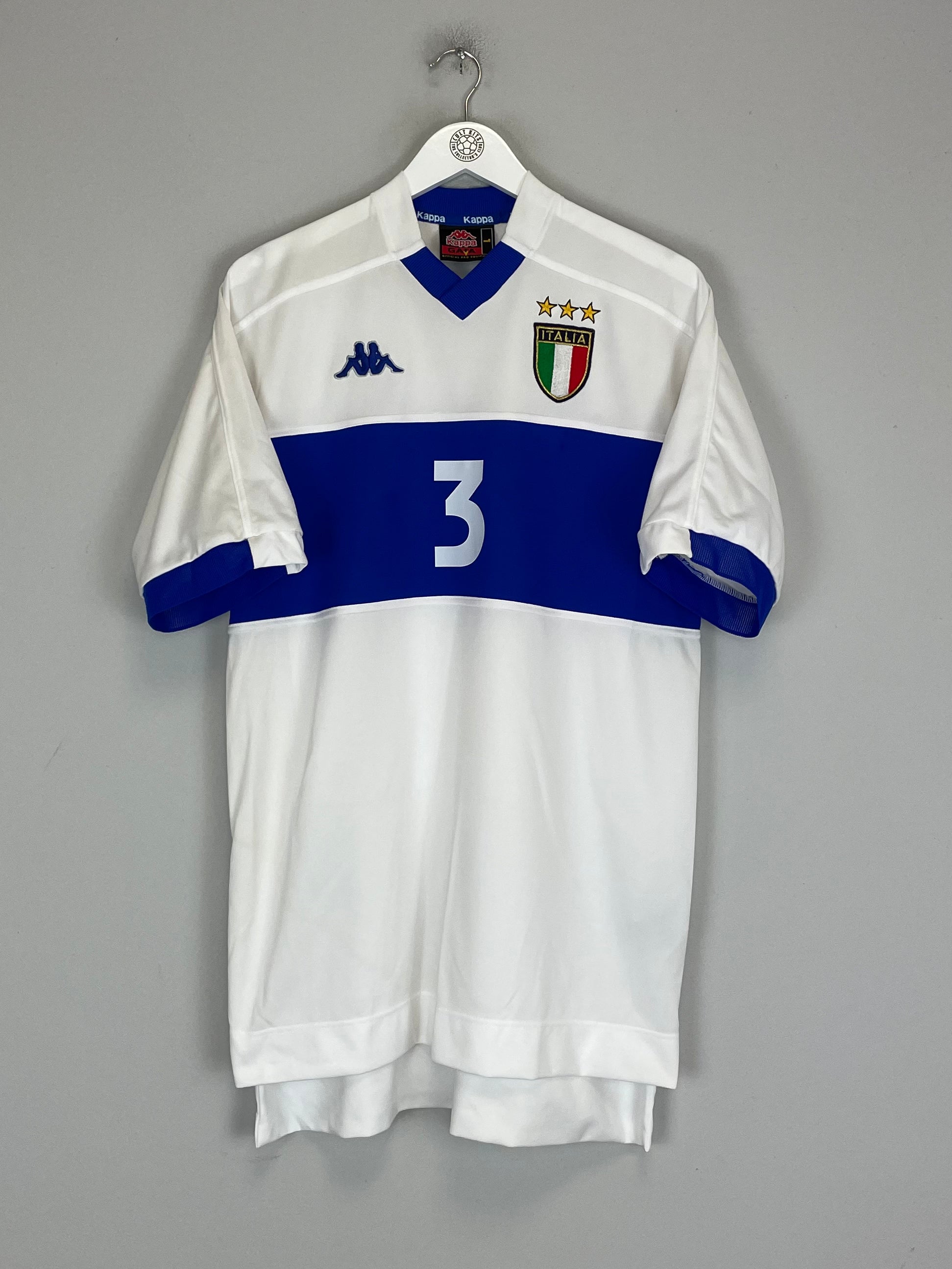 Shop 1999 ITALY MALDINI #3 AWAY SHIRT (L) KAPPA, classic football shirts, vintage football shirts & retro soccer jerseys at Cult Kits