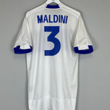 Shop 1999 ITALY MALDINI #3 AWAY SHIRT (L) KAPPA, classic football shirts, vintage football shirts & retro soccer jerseys at Cult Kits
