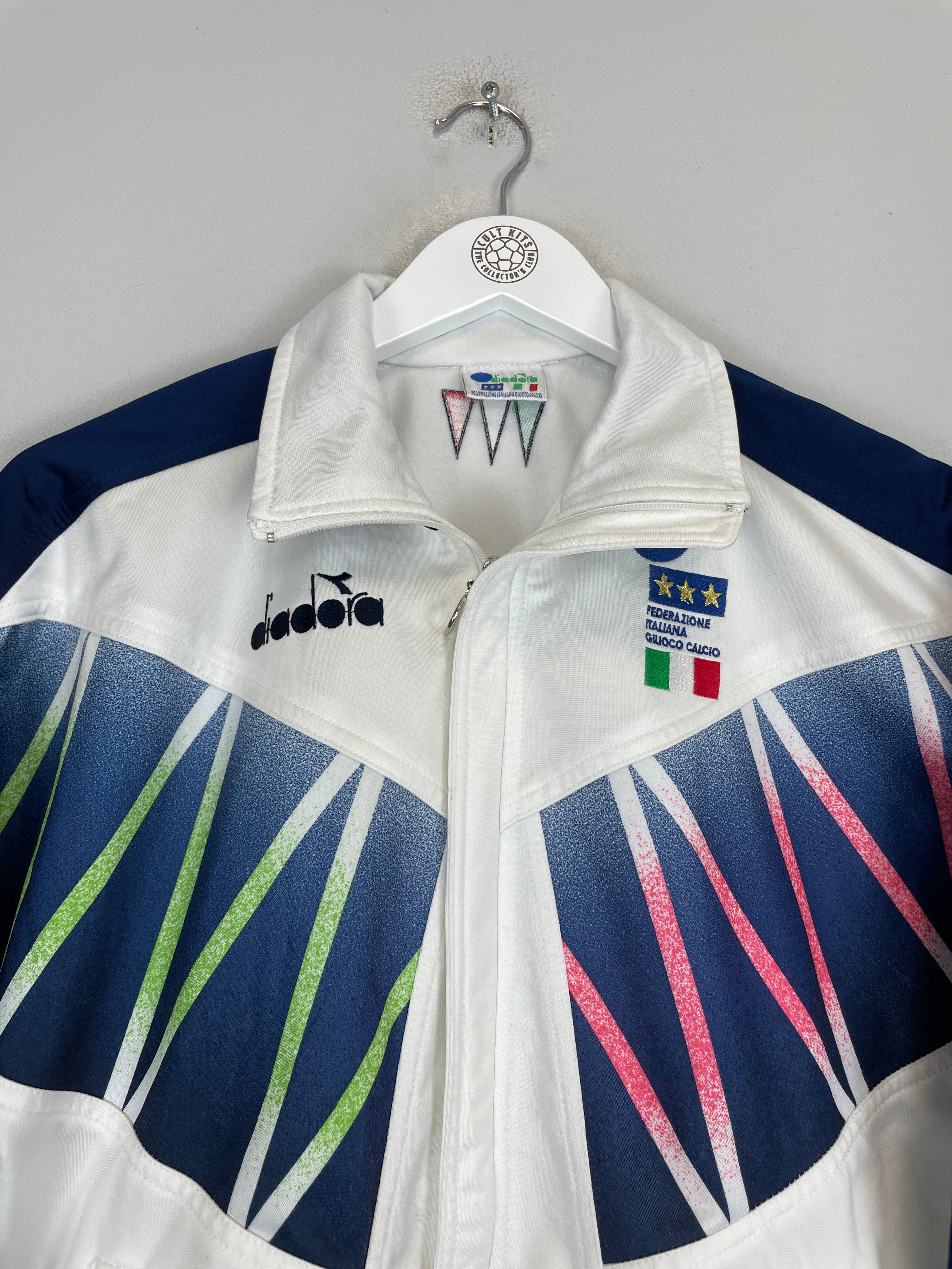 Shop 1994 ITALY TRACK JACKET (XS) DIADORA, classic football shirts, vintage football shirts & retro soccer jerseys at Cult Kits