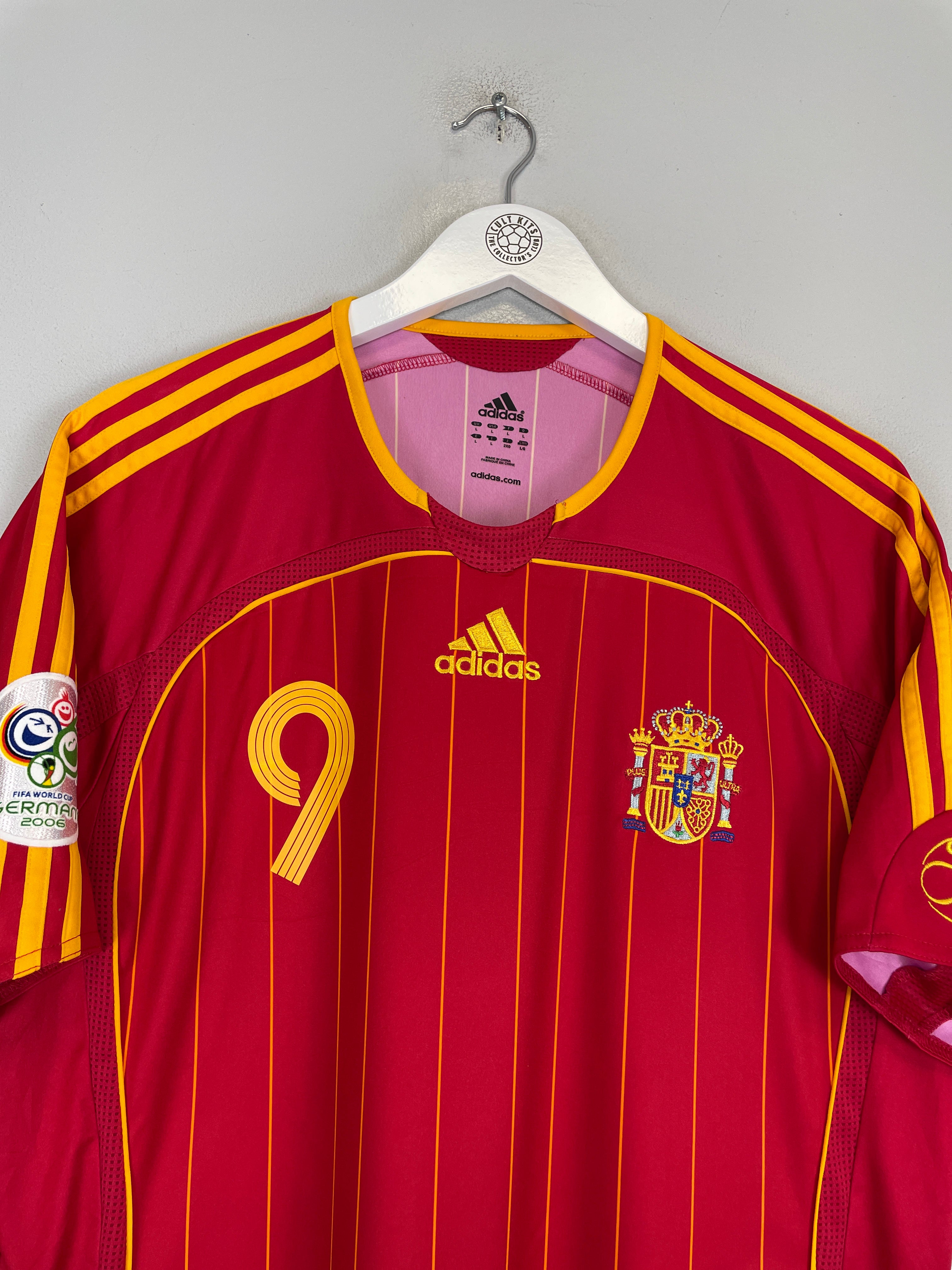 Shop 2006/08 SPAIN F.TORRES #9 HOME SHIRT (L) ADIDAS, classic football shirts, vintage football shirts & retro soccer jerseys at Cult Kits