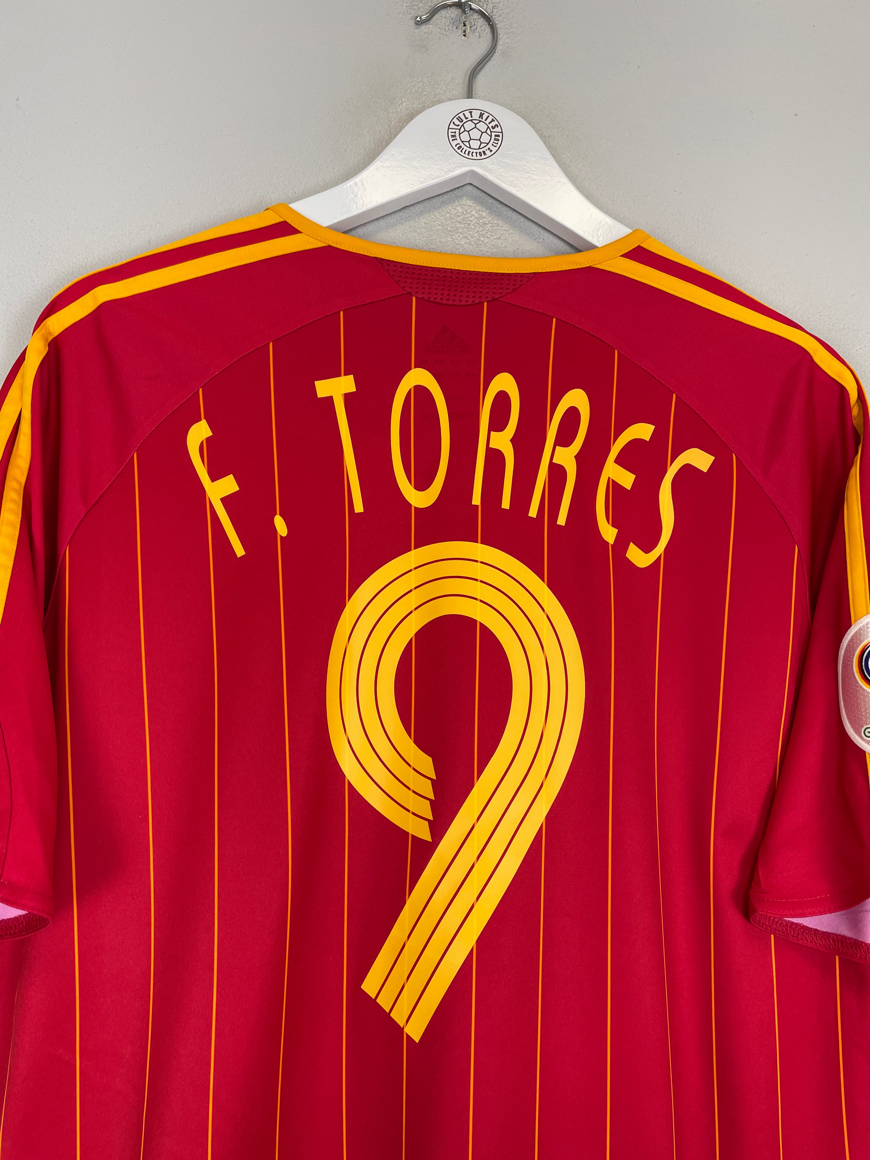 Shop 2006/08 SPAIN F.TORRES #9 HOME SHIRT (L) ADIDAS, classic football shirts, vintage football shirts & retro soccer jerseys at Cult Kits