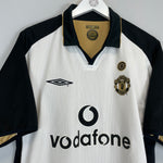 Shop 2001/02 MANCHESTER UNITED KEANE #16 *CENTENARY* AWAY/THIRD SHIRT (XL) UMBRO, classic football shirts, vintage football shirts & retro soccer jerseys at Cult Kits