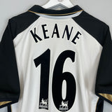 Shop 2001/02 MANCHESTER UNITED KEANE #16 *CENTENARY* AWAY/THIRD SHIRT (XL) UMBRO, classic football shirts, vintage football shirts & retro soccer jerseys at Cult Kits