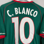 Shop 2002/03 MEXICO C.BLANCO #10 HOME SHIRT (M) ATLETICA, classic football shirts, vintage football shirts & retro soccer jerseys at Cult Kits