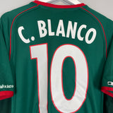 Shop 2002/03 MEXICO C.BLANCO #10 HOME SHIRT (M) ATLETICA, classic football shirts, vintage football shirts & retro soccer jerseys at Cult Kits
