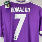 Shop 2016/17 REAL MADRID RONALDO #7 *BNWT* AWAY SHIRT (L) ADIDAS, classic football shirts, vintage football shirts & retro soccer jerseys at Cult Kits