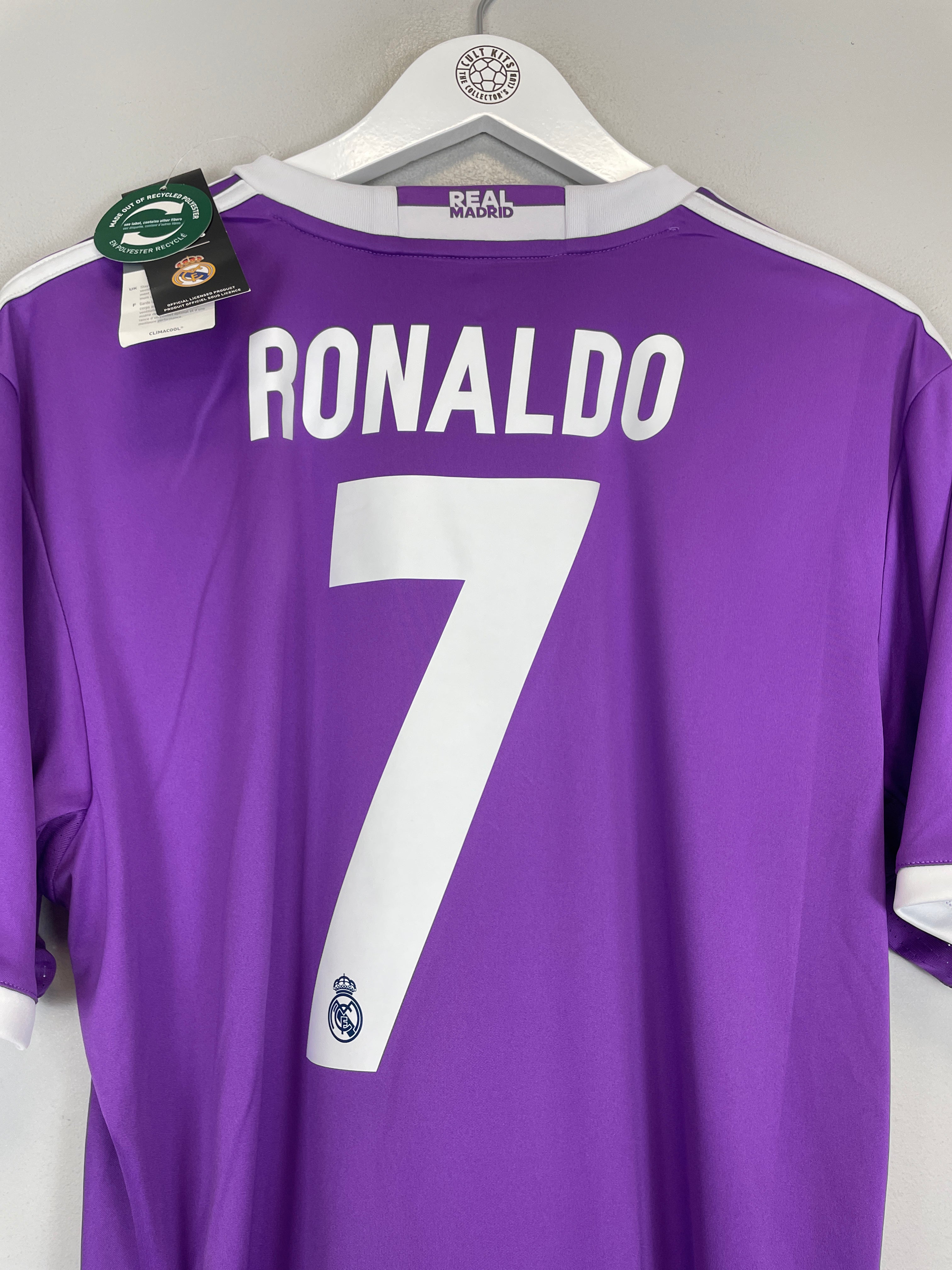Shop 2016/17 REAL MADRID RONALDO #7 *BNWT* AWAY SHIRT (L) ADIDAS, classic football shirts, vintage football shirts & retro soccer jerseys at Cult Kits