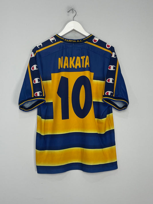2001/02 PARMA NAKATA #10 HOME SHIRT (M) CHAMPION