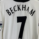 Shop 2002/03 MANCHESTER UNITED BECKHAM #7 L/S AWAY SHIRT (L) NIKE, classic football shirts, vintage football shirts & retro soccer jerseys at Cult Kits